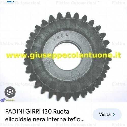 FADINI 13025 Ruota Interna Nera Teflon GIRRI 130 Cod 690263 Nuova Originale 